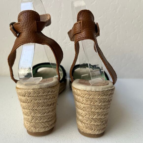 Soludos Woven Beaded Wedge Espadrille Sandals Open Toe Resortwear Navy Size 9 - Picture 12 of 13